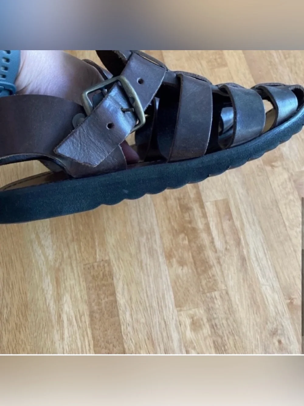 GianLuca L'Artigiano Del Cuoio Brown Leather Sandals Size 42